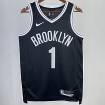 2023/24 Nets BRIDGES #1 Black NBA Jerseys
