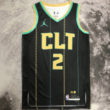 2023 Hornets BALL #2 Black City Edition NBA Jerseys