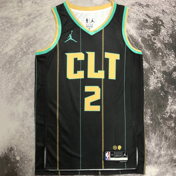 2023 Hornets BALL #2 Black City Edition NBA Jerseys