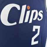 2023/24 Clippers LEONARD #2 Sapphire Blue City Edition NBA Jerseys