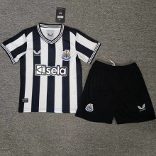 2023/24 Newcastle Home Black White Kids Soccer Jersey
