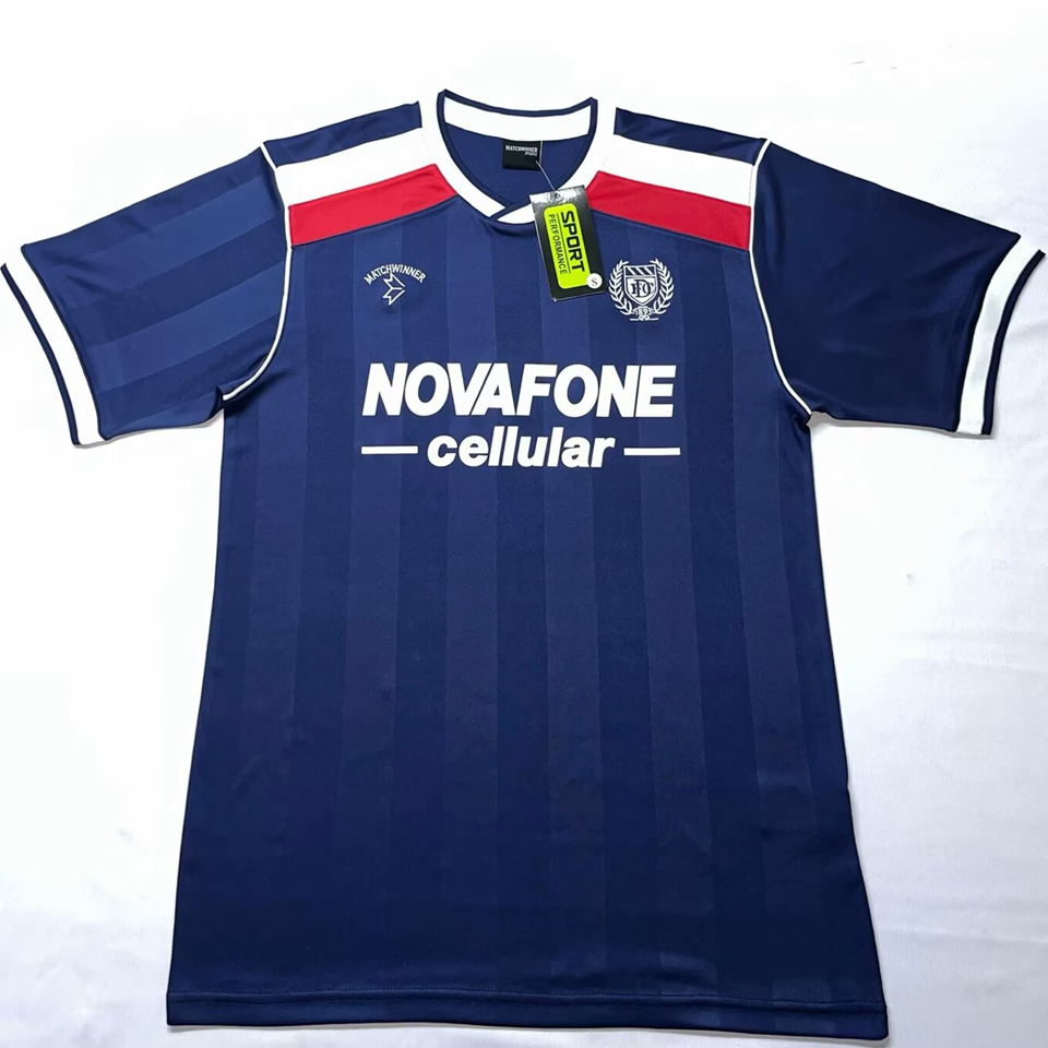 Dundee Lettering Blue 1987/89 Dundee Home Blue Retro Soccer Jersey