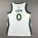 2023/24 Celtics TATUM #0 White Kids City Edition NBA Jerseys 刺绣