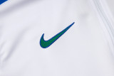 2025 Brazil White Jacket Tracksuit