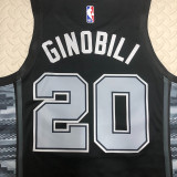 Spurs GINOBILI #20 Black NBA Jerseys