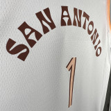 2023/24 Spurs WEMBANYAMA #1 White City Edition NBA Jerseys