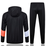 2024 MS Black Hoody Zipper Jacket Windbreaker