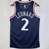 2024/25 Clippers LEONARD #2 Sapphire Blue NBA Jerseys