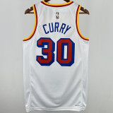 2024/25 Warriors CURRY #30 White Retro NBA Jerseys 热压