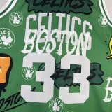 1985/86 Celtics BIRD #33 Green Retro NBA Jerseys 热压