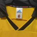 1999/2000 AC Milan Away Yellow Retro Soccer Jersey