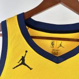 2023/24 Pacers SIAKAM #43 Yellow NBA Jerseys