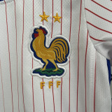 2024/25 France Away White Kids Soccer Jersey