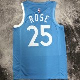 Timberwolves ROSE #25 Blue NBA Jerseys