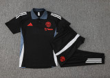 2025 M Utd Black POLO Training Tracksuit