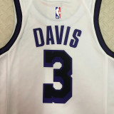 Lakers DAVIS #3 White City Edition NBA Jerseys