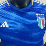 2023/24 Italy Home Blue Player Version Soccer Jersey