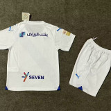 2023/24 Al Hilal SFC Away Whte Kids Soccer Jersey 利雅得新月