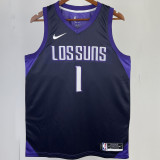 Suns BOOKER #1 Purple City Edition NBA Jerseys