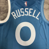 Timberwolves RUSSELL #0 Blue NBA Jerseys