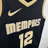2025 Mavericks MORANT #12 Black Honor Edition NBA Jerseys