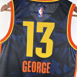 2023/24 KC Thunder GEORGE #13 Black City Edition NBA Jerseys
