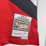 1983/84 Trail Blazers DREXLER #22 Red Retro NBA Jerseys 热压