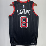 2023/24 Bulls LAVINE #8 Black NBA Jerseys 热压