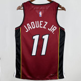 2024/25 Miami Heat JAQUEZ JR. #11 Red NBA Jerseys