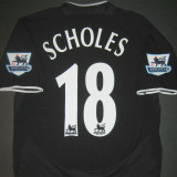 2003/04 M Utd Away Black Retro Soccer Jersey