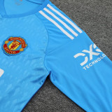 2023/24 M Utd Goalkeeper Blue Long Sleeve Soccer Jersey