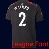 2022/23 Man City 1:1 Away Red Black Fans Soccer Jersey
