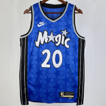 2023/24 Magic FULTZ #20 Royal Blue Retro NBA Jerseys 热压