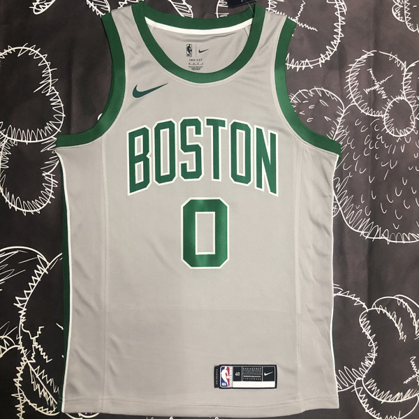 Celtics TATUM #0 Grey NBA Jerseys