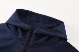 2025 PSG Sapphire Blue Hoody Zipper Jacket Tracksuit