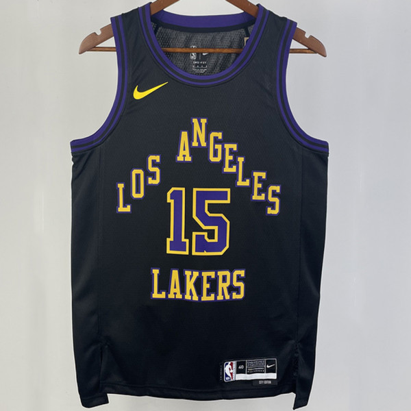 2023/24 Lakers REAVES #15 Black City Edition NBA Jerseys