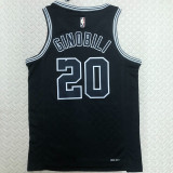 Spurs GINOBILI #20 Black NBA Jerseys