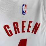 2024/25 Rockets GREEN #4 White NBA Jerseys Hot Pressed