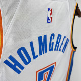 2024 KC Thunder HOLMGREN #7 White NBA Jersey