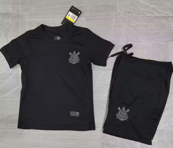 2024/25 Corinthians Away Black Kids Soccer Jersey