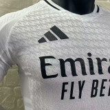 2024/25 RM Home White Player Version Long Sleeve Soccer Jersey