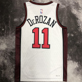 Bulls DEROZAN #11 White City Edition NBA Jerseys