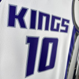2023/24 Kings SABONIS #10 White NBA Jerseys 热压