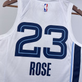 2023/24 Grizzlies ROSE #23 White NBA Jerseys