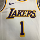 2023 Lakers RUSSELL #1 White NBA Jerseys 热压