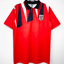 1992 England Away Red Retro Soccer Jersey
