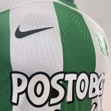 2023 Atletico Nacional Home Green White Player Version Jersey