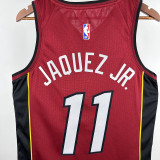 2024/25 Miami Heat JAQUEZ JR. #11 Red NBA Jerseys