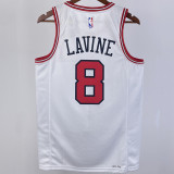 2023/24 Bulls LAVINE #8 White NBA Jerseys 热压