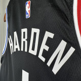 2023/24 Clippers HARDEN #1 Black NBA Jerseys